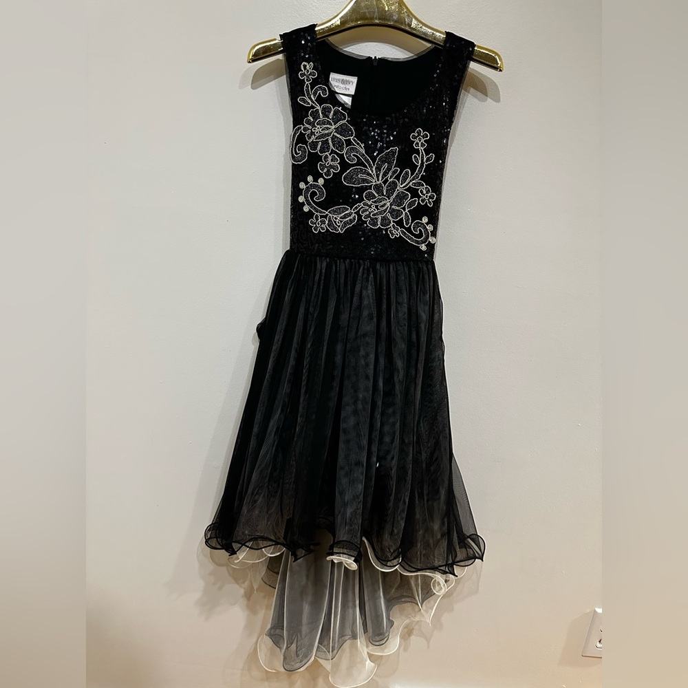 Iris & Ivy Black and White Formal Kids Dress